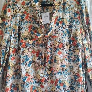Women's J.Jill blouse, size large petite, multi color